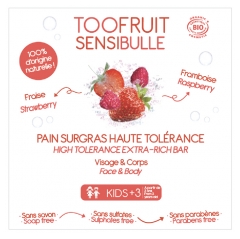 Toofruit Sensibulle High Tolerance Ultra-Rich Dermatologic Bar Raspberry Strawberry 85 g Toofruit Sensibulle High Tolerance Ultra-Rich Dermatologic Bar Raspberry Strawberry 85 g