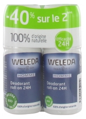Weleda Déodorant Homme Roll-on 24H Lot de 2 x 50 ml Weleda Déodorant Homme Roll-on 24H Lot de 2 x 50 ml