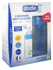 Dodie Biberón Anticólicos Iniciación+ 270 ml Flujo 2 0-6 Meses Lote de 2 Biberones Dodie Biberón Anticólicos Iniciación+ 270 ml Flujo 2 0-6 Meses Lote de 2 Biberones
