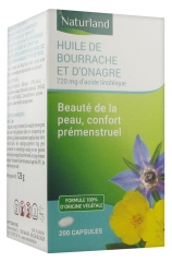 Naturland Aceite de Borraja y de Onagra Bio 200 Cápsulas Naturland Aceite de Borraja y de Onagra Bio 200 Cápsulas