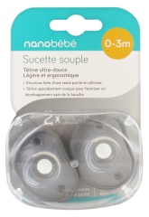 Béaba Nanobébé 2 Soft Soothers 0-3 Months Béaba Nanobébé 2 Soft Soothers 0-3 Months
