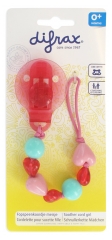 Difrax Cordelette pour Sucette Rose à Coeur 0 Mois + Difrax Cordelette pour Sucette Rose à Coeur 0 Mois +