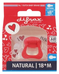 Difrax Sucette Natural I Love 18 Mois + Difrax Sucette Natural I Love 18 Mois +