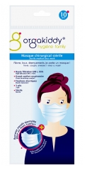 Orgakiddy Masque Chirurgical Stérile Pochette de 10 Masques Orgakiddy Masque Chirurgical Stérile Pochette de 10 Masques