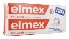 Elmex Dentifrice Anti-Caries Lot de 2 x 75 ml Elmex Dentifrice Anti-Caries Lot de 2 x 75 ml