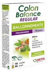 Ortis Colon Balance Regular Ballonnements Programme 36 Comprimés Plantes + 18 Comprimés Ferments Lactiques Ortis Colon Balance Regular Ballonnements Programme 36 Comprimés Plantes + 18 Comprimés Ferments Lactiques