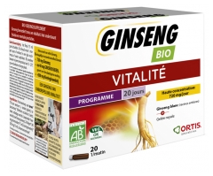 Ortis Ginseng Bio Vitalité 20 Fioles Ortis Ginseng Bio Vitalité 20 Fioles