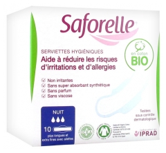 Saforelle Serviettes Hygiéniques Nuit 10 Serviettes Hygiéniques Saforelle Serviettes Hygiéniques Nuit 10 Serviettes Hygiéniques