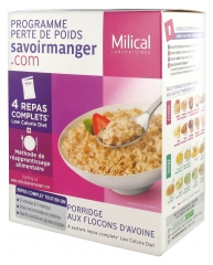 Milical Programme Perte de Poids Porridge aux Flocons d'Avoine 4 Sachets Milical Programme Perte de Poids Porridge aux Flocons d'Avoine 4 Sachets