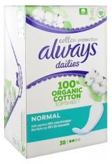 Always Dailies Cotton Protection Normal 38 Protège-Slips Always Dailies Cotton Protection Normal 38 Protège-Slips