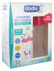 Dodie Sensation+ 270 ml Débit 2 0-6 Mois Lot de 2 Biberons Dodie Sensation+ 270 ml Débit 2 0-6 Mois Lot de 2 Biberons
