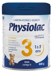 Physiolac Croissance 3 1 à 3 ans 800 g Physiolac Croissance 3 1 à 3 ans 800 g