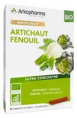 Arkopharma Arkofluides Artichaut Fenouil Bio 20 Ampoules Arkopharma Arkofluides Artichaut Fenouil Bio 20 Ampoules