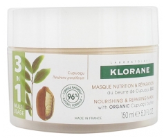 Klorane Masque Nutrition & Réparation au Beurre de Cupuaçu Bio 150 ml Klorane Masque Nutrition & Réparation au Beurre de Cupuaçu Bio 150 ml