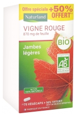 Naturland Vigne Rouge Bio 75 Végécaps + 38 Végécaps Offertes Naturland Vigne Rouge Bio 75 Végécaps + 38 Végécaps Offertes