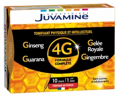 Juvamine 4G Ginseng Royal Jelly Guarana Ginger 10 Phials Juvamine 4G Ginseng Royal Jelly Guarana Ginger 10 Phials