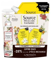 Garancia Source Micellaire Enchantée Eau Démaquillante Micellaire Fleur d'Oranger Éco-Recharge Lot de 2 x 400 ml + Flacon à Recharger Offert Garancia Source Micellaire Enchantée Eau Démaquillante Micellaire Fleur d'Oranger Éco-Recharge Lot de 2 x 400 ml + Flacon à Recharger Offert