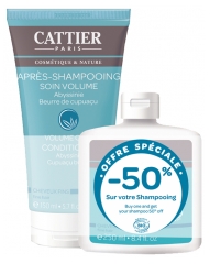 Cattier Après-Shampoing Cheveux Fins Soin Volume Bio 150 ml + Shampoing Cheveux Fins Volume Bio 250 ml Cattier Après-Shampoing Cheveux Fins Soin Volume Bio 150 ml + Shampoing Cheveux Fins Volume Bio 250 ml