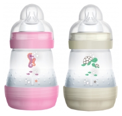 MAM 2 Biberons Anti-Colique 160 ml 0 Mois + Débit 1 MAM 2 Biberons Anti-Colique 160 ml 0 Mois + Débit 1