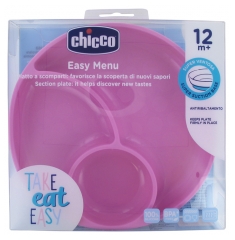 Chicco Plato con Compartimentos de Silicona con Ventosa a Partir de los 12 Meses Chicco Plato con Compartimentos de Silicona con Ventosa a Partir de los 12 Meses