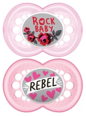 MAM 2 Sucettes Anatomiques Silicone Décor 18 Mois et + MAM 2 Sucettes Anatomiques Silicone Décor 18 Mois et +
