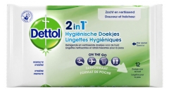 Dettol Lingettes Hygiéniques 2en1 12 Lingettes Dettol Lingettes Hygiéniques 2en1 12 Lingettes