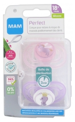MAM 2 Sucettes Perfect Silicone 18 Mois et + MAM 2 Sucettes Perfect Silicone 18 Mois et +
