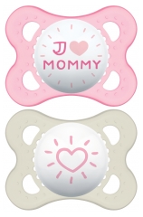 MAM 2 Sucettes Anatomiques Silicone Décor 0-6 Mois MAM 2 Sucettes Anatomiques Silicone Décor 0-6 Mois