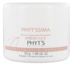 Phyt's Phyt'ssima Oméga 3 & 6 80 Capsules Végétales Phyt's Phyt'ssima Oméga 3 & 6 80 Capsules Végétales