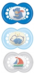 MAM Original 2 Day Silicone Soothers + 1 Night Silicone Soother 18 Months and + MAM Original 2 Day Silicone Soothers + 1 Night Silicone Soother 18 Months and +