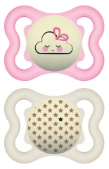 MAM Supreme Night 2 Silicone Soothers 2-6 Months MAM Supreme Night 2 Silicone Soothers 2-6 Months