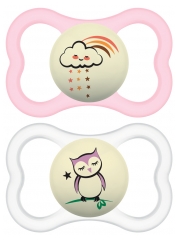 MAM Supreme Night 2 Silicon Soothers 6 Months and + MAM Supreme Night 2 Silicon Soothers 6 Months and +