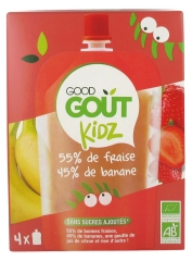 Good Goût Kidz 55% de Fraise 45% de Banane Bio 4 Gourdes Good Goût Kidz 55% de Fraise 45% de Banane Bio 4 Gourdes