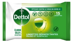 Dettol Desinfizierende Hand- und Oberflächentücher 15 Tücher Dettol Desinfizierende Hand- und Oberflächentücher 15 Tücher