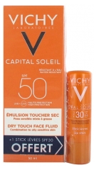 Vichy Capital Soleil Emulsion Dry Touch SPF50 50ml + Free Lip Stick SPF30 4.7ml Vichy Capital Soleil Emulsion Dry Touch SPF50 50ml + Free Lip Stick SPF30 4.7ml
