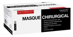 Orgakiddy Masque Noir Chirurgical Facial Médical Haute Filtration EFB 98% 50 Masques