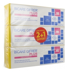 Gifrer Bicare Gifrer Plus Toothpaste 3 x 75ml in which 1 Free Gifrer Bicare Gifrer Plus Toothpaste 3 x 75ml in which 1 Free