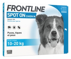 Frontline Spot-On Dog Size M (10-20kg) 4 Pipettes Frontline Spot-On Dog Size M (10-20kg) 4 Pipettes
