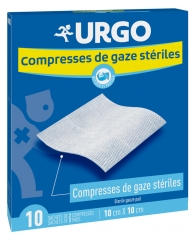 Urgo Compresses de Gaze Stériles 10 cm x 10 cm 10 Sachets de 2 Compresses Urgo Compresses de Gaze Stériles 10 cm x 10 cm 10 Sachets de 2 Compresses