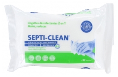 Gifrer Septi-Clean Lingettes Désinfectantes 2en1 Mains et Surfaces 30 Lingettes