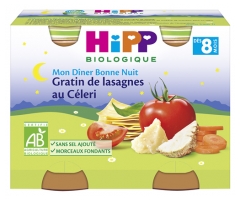 HiPP Mein Abendessen Gute Nacht Sellerie Lasagne Gratin von 8 Monate Bio 2 Gläser HiPP Mein Abendessen Gute Nacht Sellerie Lasagne Gratin von 8 Monate Bio 2 Gläser