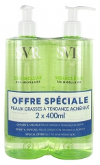 SVR Sebiaclear Micellares Wasser-Set von 2 x 400 ml SVR Sebiaclear Micellares Wasser-Set von 2 x 400 ml