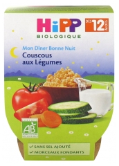 HiPP Mi Cena de Buenas Noches Cuscús con Verduras a partir de 12 Meses Bio 2 Tarros HiPP Mi Cena de Buenas Noches Cuscús con Verduras a partir de 12 Meses Bio 2 Tarros