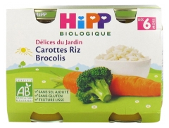 HiPP Garden Delights Baby Karotten Reis Brokkoli ab 6 Monate Bio 2 Gläser HiPP Garden Delights Baby Karotten Reis Brokkoli ab 6 Monate Bio 2 Gläser
