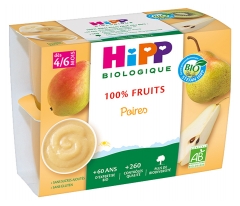 HiPP Peras 100% Fruta de 4/6 Meses Ecológica 4 Tarros HiPP Peras 100% Fruta de 4/6 Meses Ecológica 4 Tarros