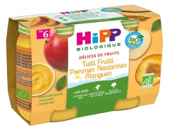 HiPP Delicias de Fruta Tutti Frutti Manzanas Nectarinas Mangos de 6 Meses Ecológicos 2 Tarros HiPP Delicias de Fruta Tutti Frutti Manzanas Nectarinas Mangos de 6 Meses Ecológicos 2 Tarros