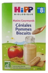 HiPP Matins Gourmands Céréales Pommes Biscuits From 8 Months Organic 250 g HiPP Matins Gourmands Céréales Pommes Biscuits From 8 Months Organic 250 g