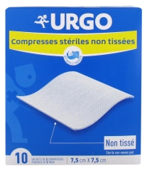 Urgo Gasas Estériles 7,5 cm x 7,5 cm 10 Paquetes de 2 Gasas No Tejidas Urgo Gasas Estériles 7,5 cm x 7,5 cm 10 Paquetes de 2 Gasas No Tejidas