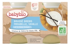 Babybio Brewed Ewe Mirabelle Vanilla 6 Months and + Organic 2 Pots of 130 g Babybio Brewed Ewe Mirabelle Vanilla 6 Months and + Organic 2 Pots of 130 g