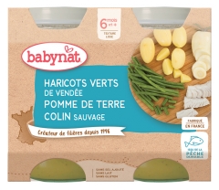 Babynat Judías Verdes Merluza Patatas 6 Meses y + 2 Ollas Babynat Judías Verdes Merluza Patatas 6 Meses y + 2 Ollas